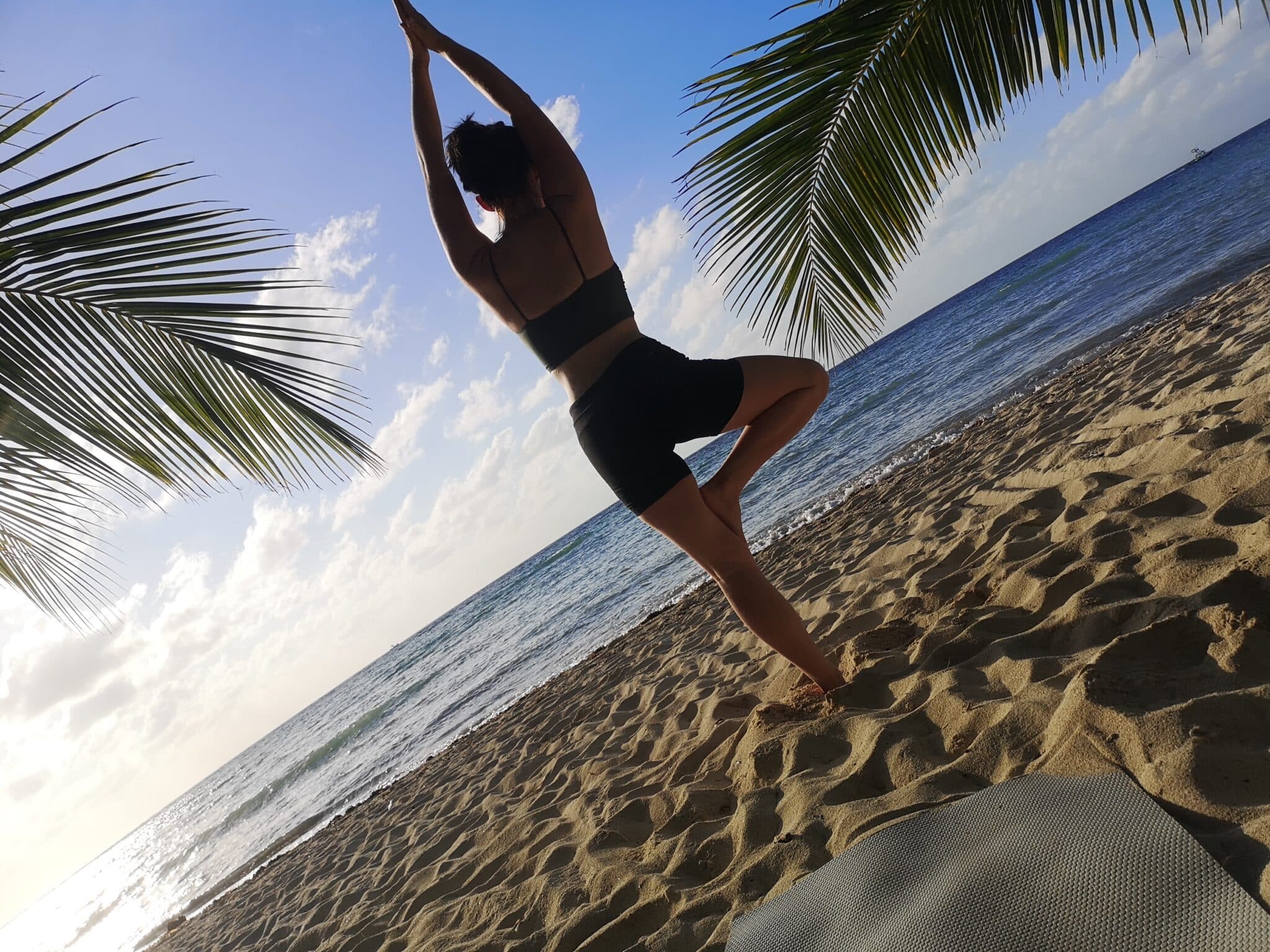 Yoga på stranden